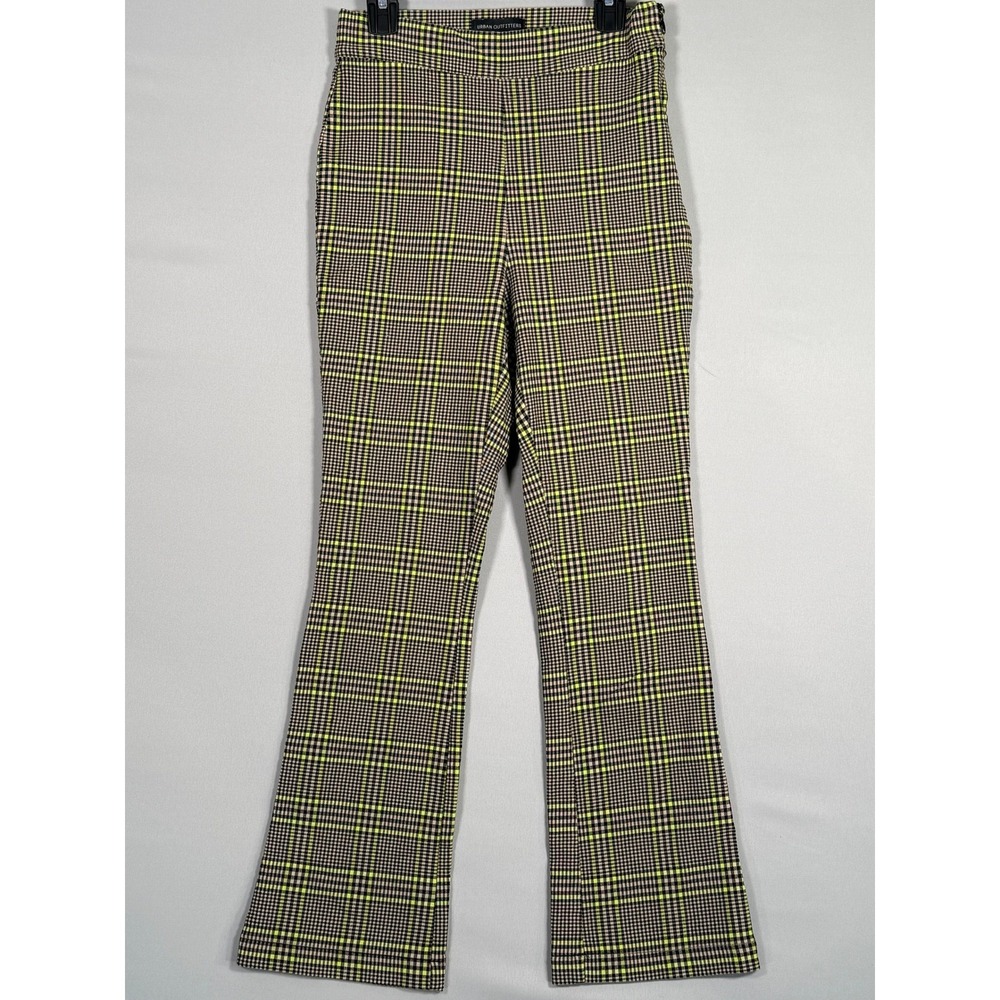 Urban Outfitters Plaid Flare Pants Size 2 High Waist‎ Checkered Trousers